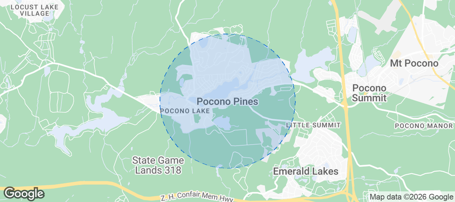 Pocono Pines Airbnb map
